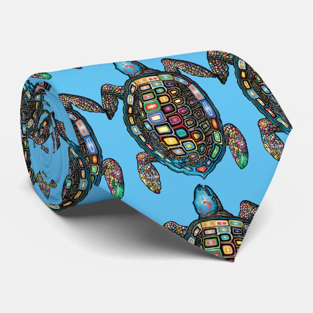 Sea Turtles Thunder_Cove Neck Tie (Rolled)