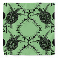 Sea Turtles Tortoise Moons Pattern Green