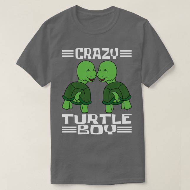 Sea Turtles Tortoises Crazy Turtle Boy 1 T-Shirt (Design Front)
