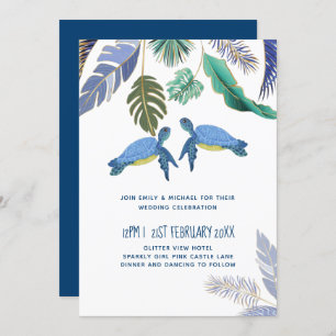 Sea Turtles Wedding Blue Yellow