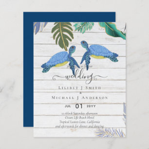 Sea Turtles Wedding Blue Yellow