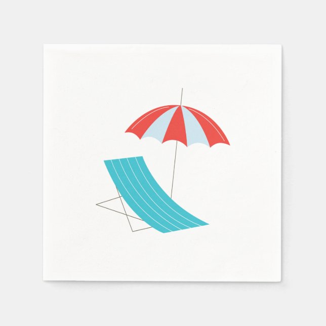 Sea umbrella chair napkins (Front)