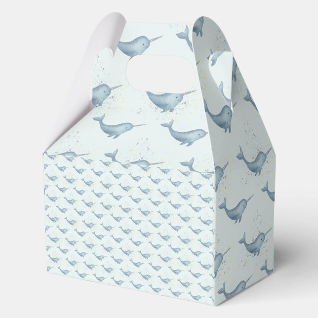 Sea Unicorn Narwhal  Favor Boxes (Front)