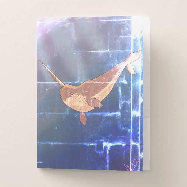 Sea unicorn  pocket folder (Front)