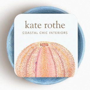 Sea Urchin Beachy Coastal Theme  Business Card