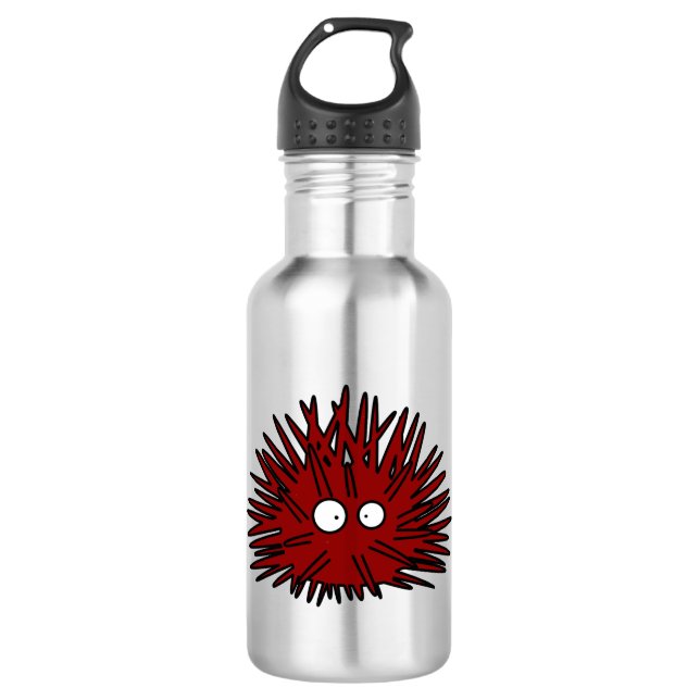 Sea Urchin Uni Spiny Red Hedgehog Ocean Water Bottle (Front)