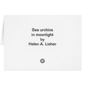 Sea urchins in moonlight cards (Back Horizontal)