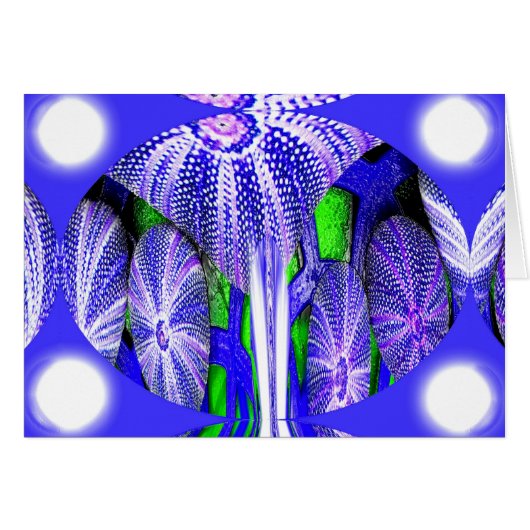 Sea urchins in moonlight cards (Front Horizontal)