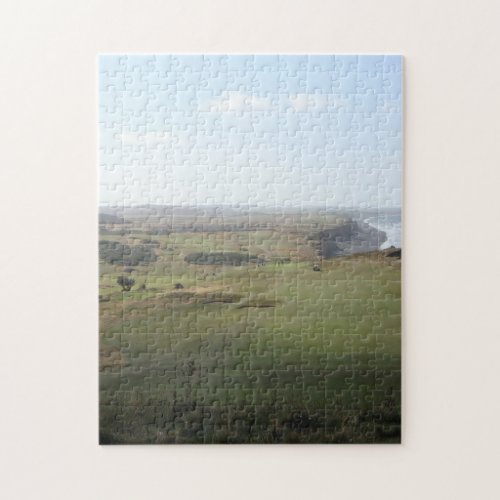 Sea veiw over golf course landscape photo jigsaw puzzle