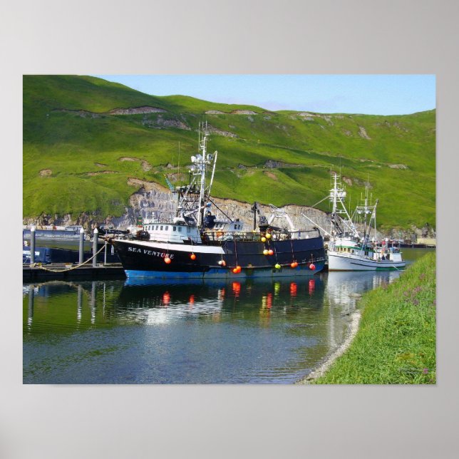 Sea Venture, Crab Boat in Dutch Harbor, Alaska Poster (Front)