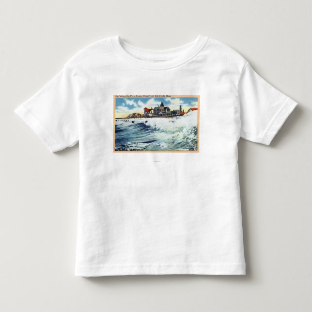 Sea View Avenue Waterfront View of the Surf Toddler T-shirt (Front)