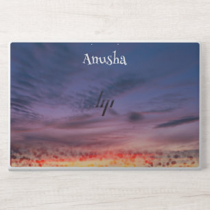 Sea View Blue Sky glitter and Monogram HP Laptop Skin