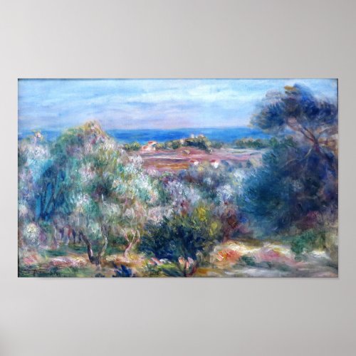 Sea view by August Renoir Poster