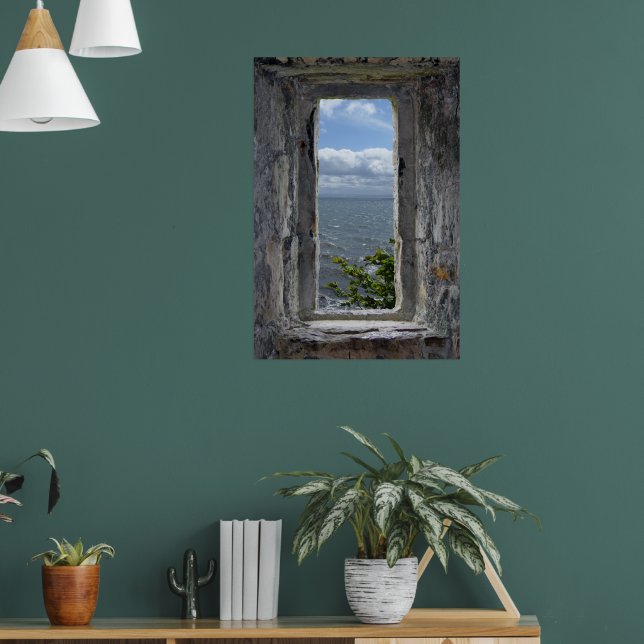 Sea View Effect from a Fake Castle Window Poster (Living Room 1)