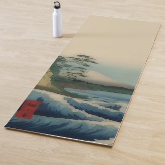 Sea view  - famous Japanese art Yoga Mat
