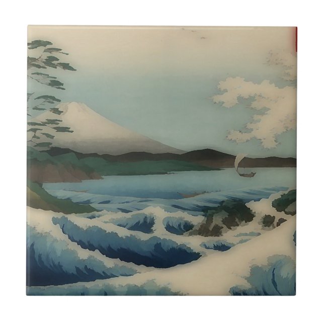 Sea view from Satta Point Ceramic Tile (Front)