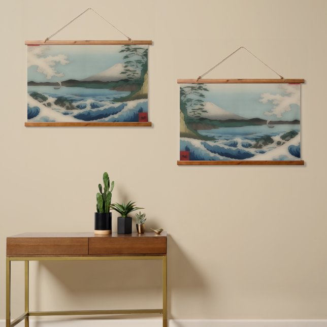 Sea view from Satta Point  Hanging Tapestry (Asymmetrical)