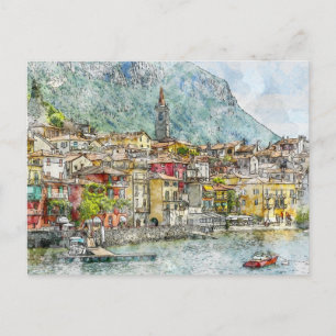 Sea View Varenna, Italy Postcard