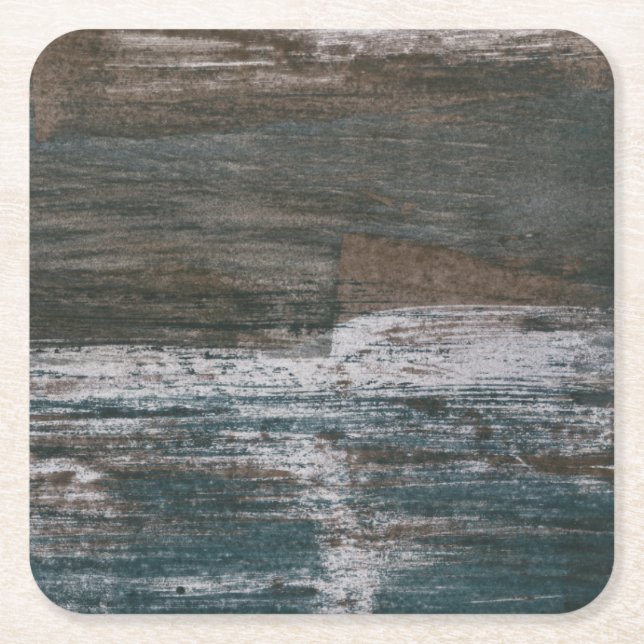 Sea Wall II Square Paper Coaster (Front)