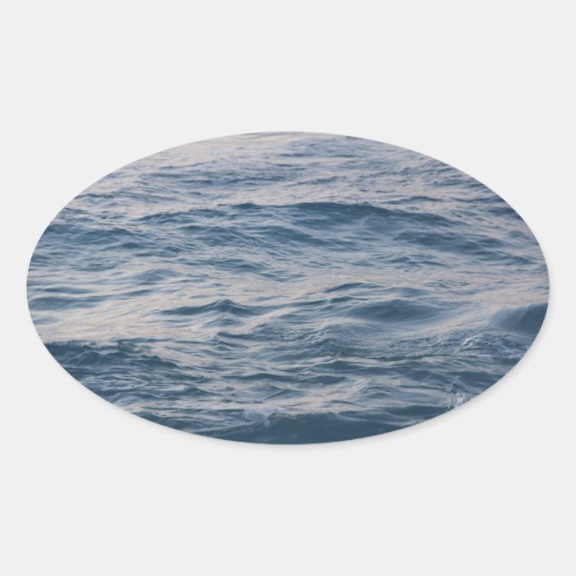 Sea Water Close-up Oval Sticker (Front)