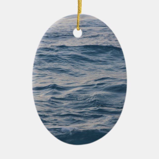 Sea water closeup  ceramic ornament (Front)