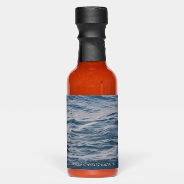 Sea water closeup  hot sauces (Front)