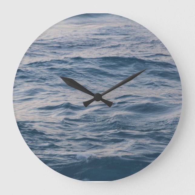 Sea water closeup large clock (Front)