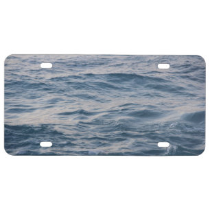 Sea water closeup  license plate