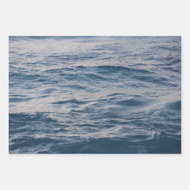 Sea water closeup wrapping paper sheets (Front)