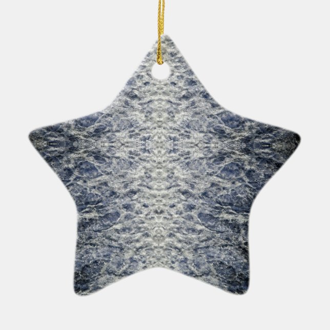 Sea water pattern ceramic ornament (Front)