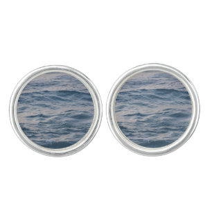 Sea Water Ripple Close-Up Photo Cufflinks
