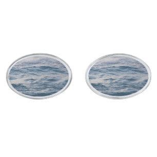 Sea Water Ripple Close-Up Photo Cufflinks