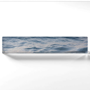 Sea Water Ripple Close-Up Photo Desk Name Plate