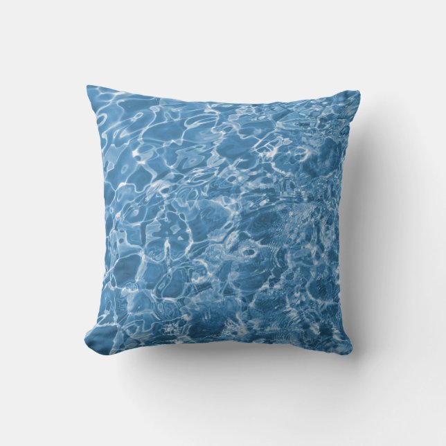 Sea water throw pillow (Front)