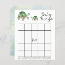 Sea Watercolor Turtles - Baby shower bingo game