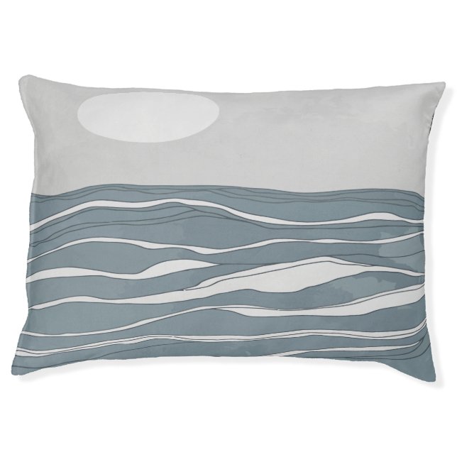 Sea waves and sun pet bed (Front)