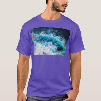 Sea waves crashing onto rocks Swimming Waves Adven T-Shirt