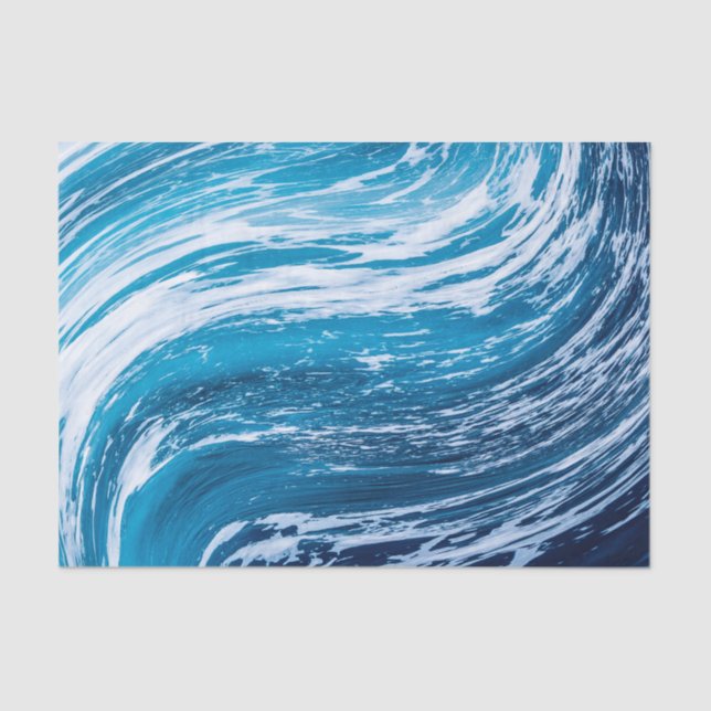 Sea Waves Deep Ocean Water Decoupage Tissue Paper (Front)