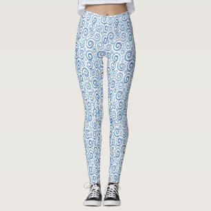 sea waves leggings