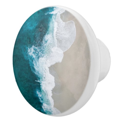 Sea Waves _ Maldives Shore Ceramic Knob