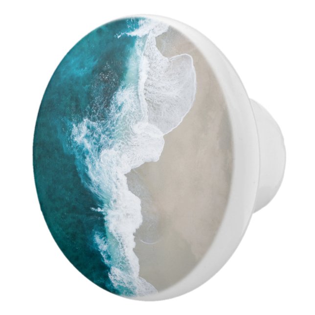 Sea Waves - Maldives Shore Ceramic Knob (Right)