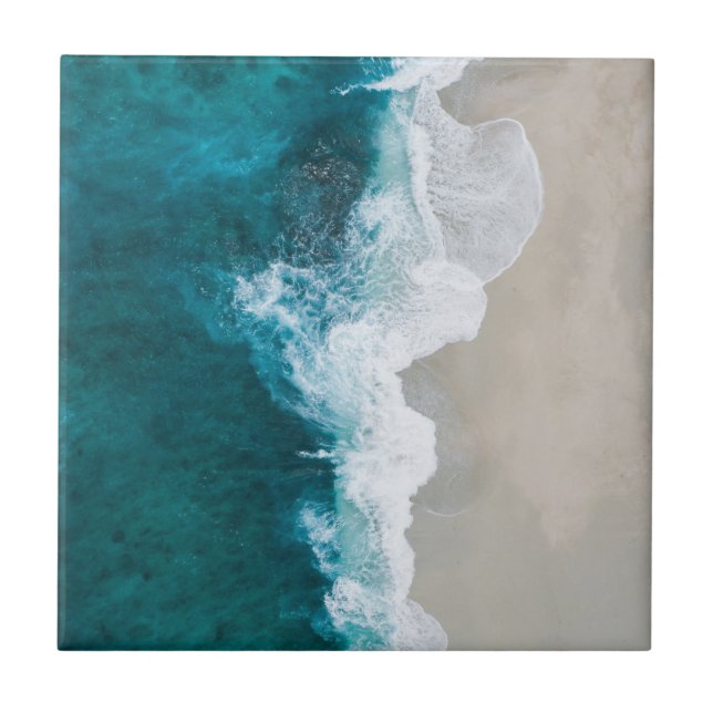 Sea Waves - Maldives Shore Ceramic Tile (Front)