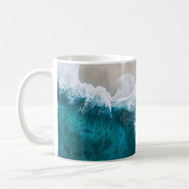 Sea Waves - Maldives Shore Coffee Mug (Left)