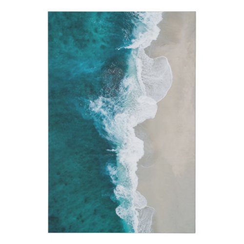 Sea Waves _ Maldives Shore Faux Canvas Print