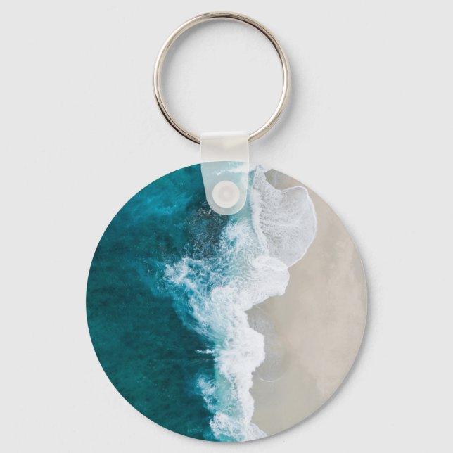 Sea Waves - Maldives Shore Keychain (Front)