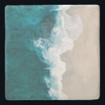 Sea Waves - Maldives Shore Stone Coaster<br><div class="desc">Fuvahmulah,  Maldives.</div>