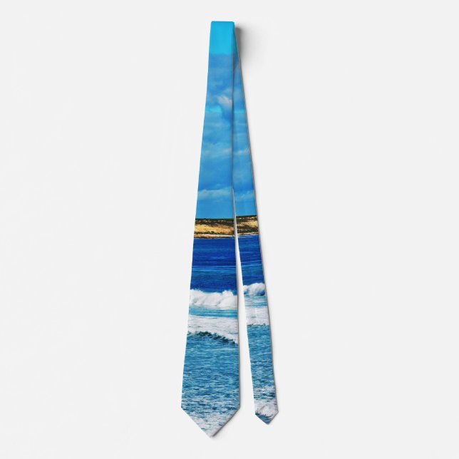 Sea Waves On The Ocean, Neck Tie (Front)