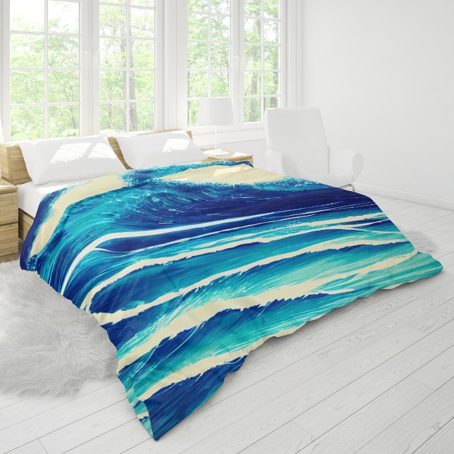 Sea Waves Swimming Travel Adventure Surfing Duvet Cover (Creator Uploaded)