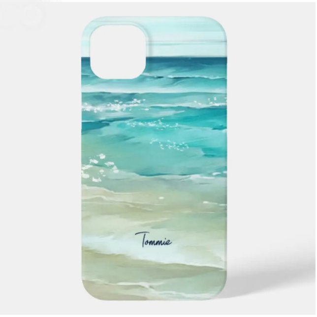 Sea Waves Watercolor Tropical Ocean  Case-Mate iPhone Case (Creator Uploaded)