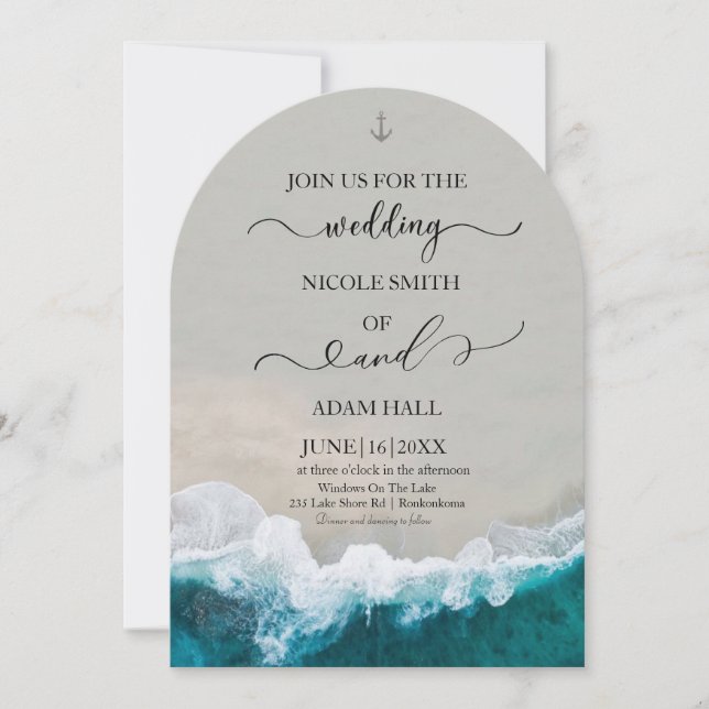 Sea wedding invitation (Front)